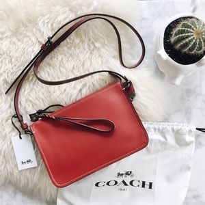 Coach Soho Crossbody Bag/Wristlet in Red NWT